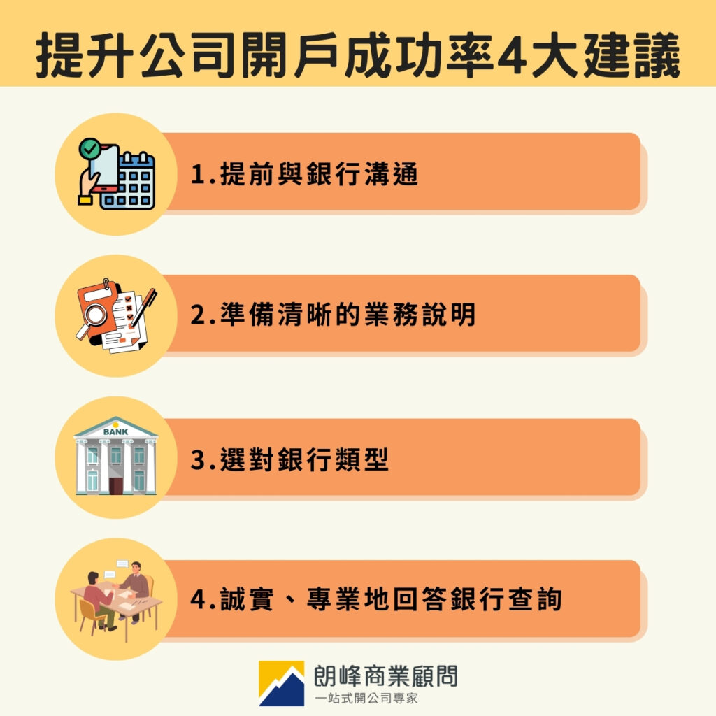 提升公司開戶成功率4大建議