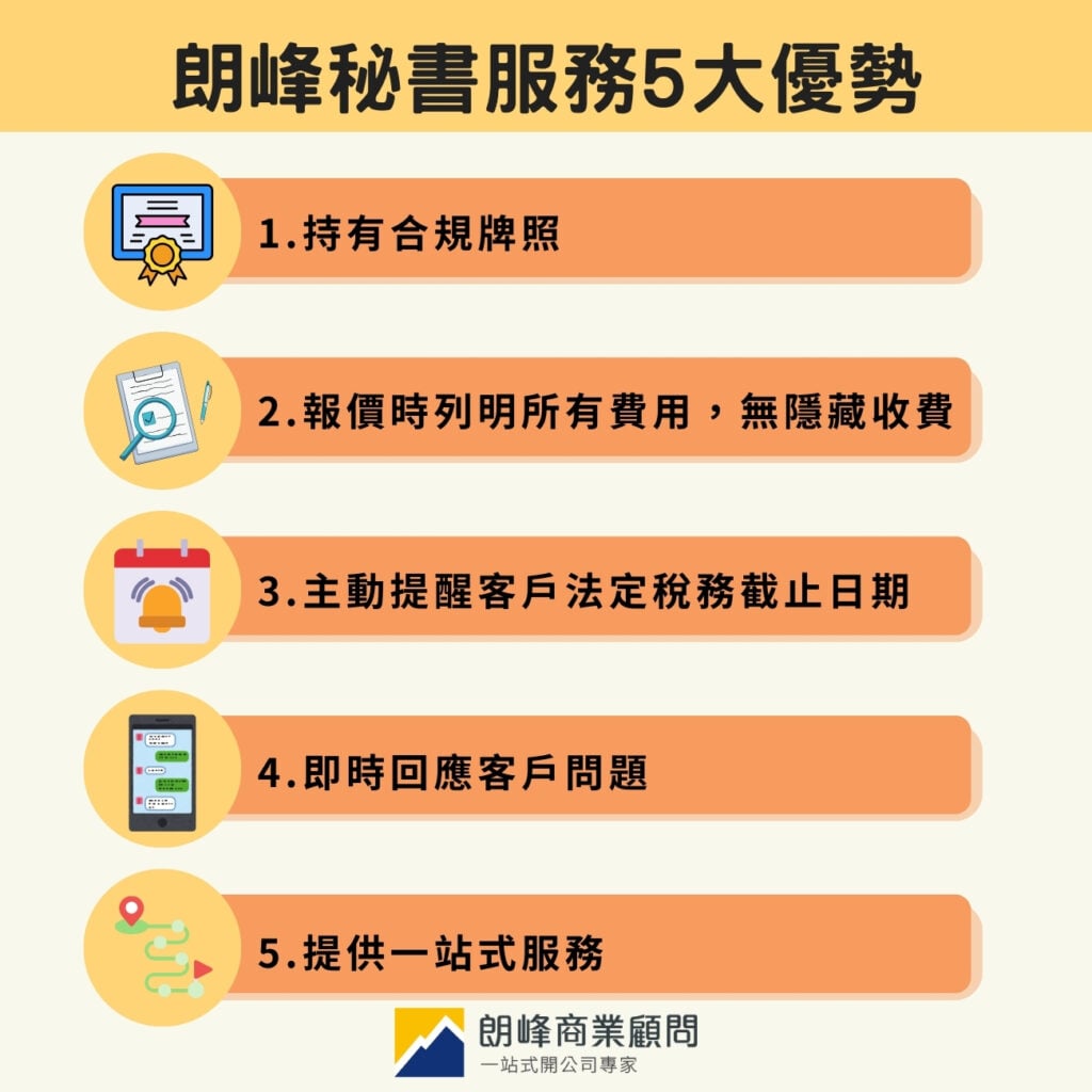 朗峰秘書服務5大優勢