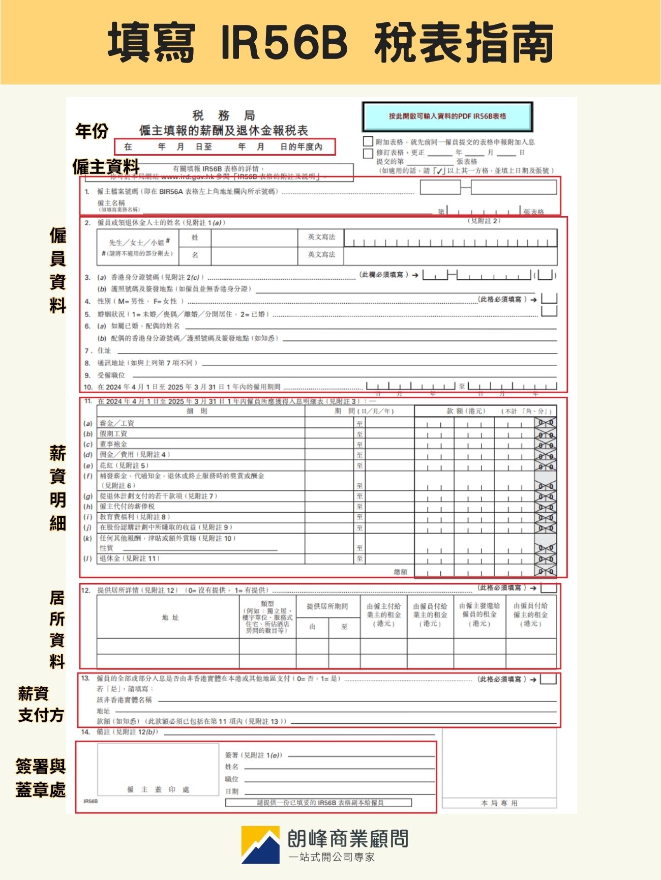 填報 IR56B 指南
