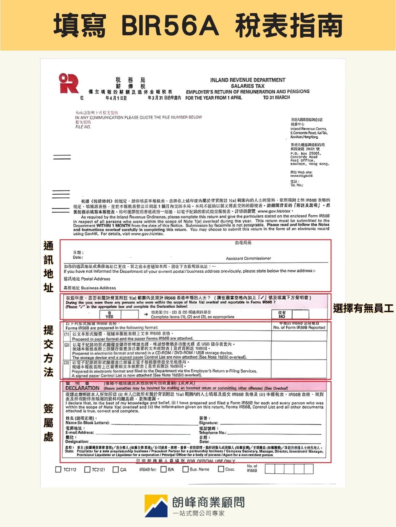 填報 BIR56A 指南